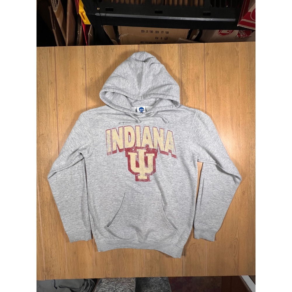 Indiana Hoosiers NCAA Grey Hoodie Sweatshirt NCAA By KA INC‎ Size S
